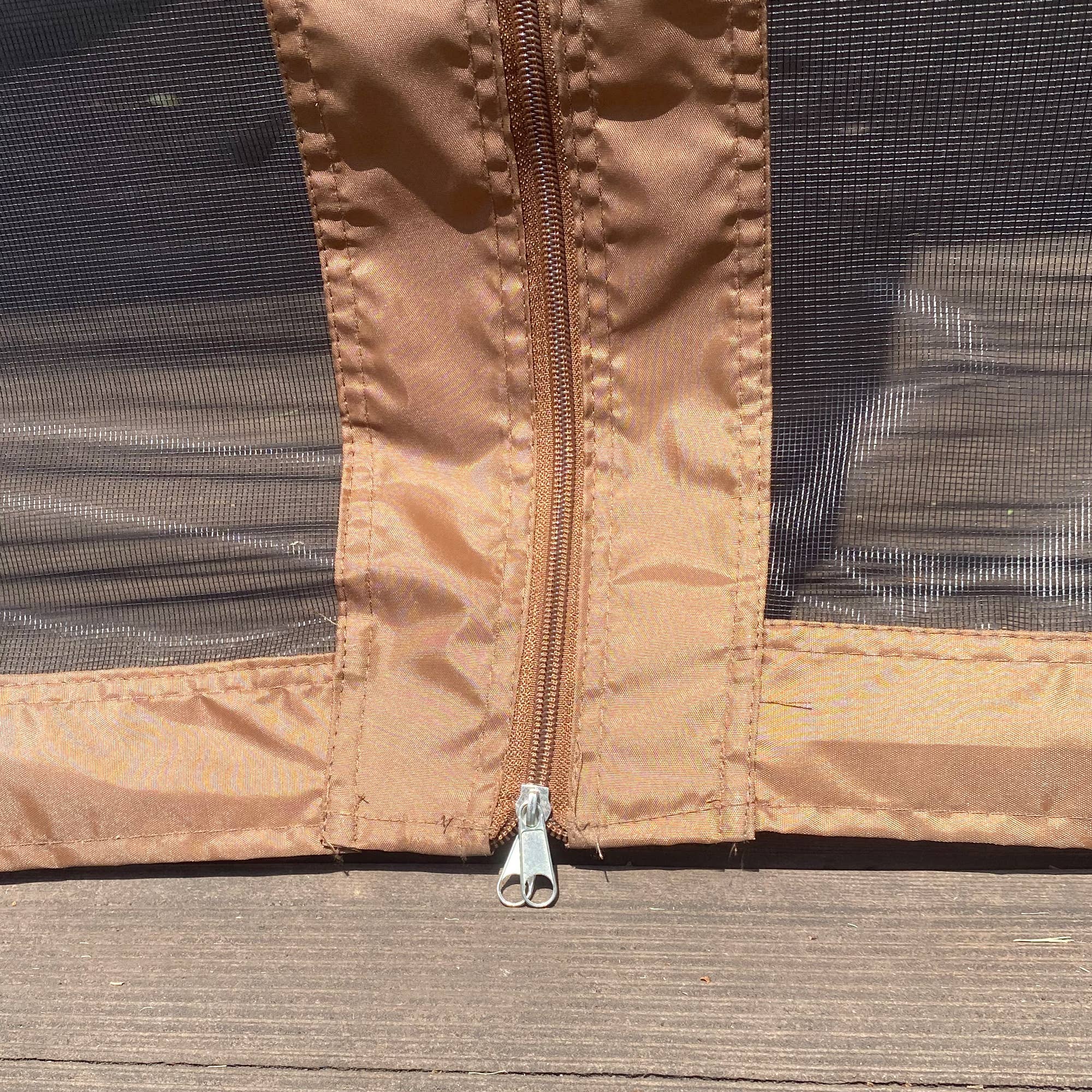 Brown Outdoor 11x11Ft Pop Up Gazebo Canopy w/Removable Netting for wholesale on Faire7