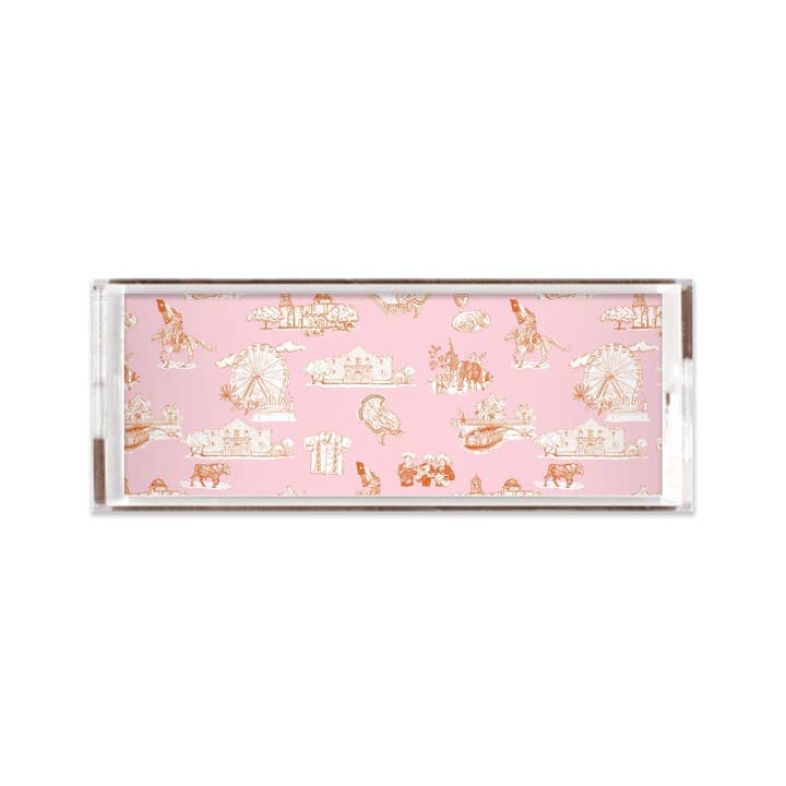 Katie Kime - Wholesale Decorative Tray - San Antonio Toile Lucite Tray