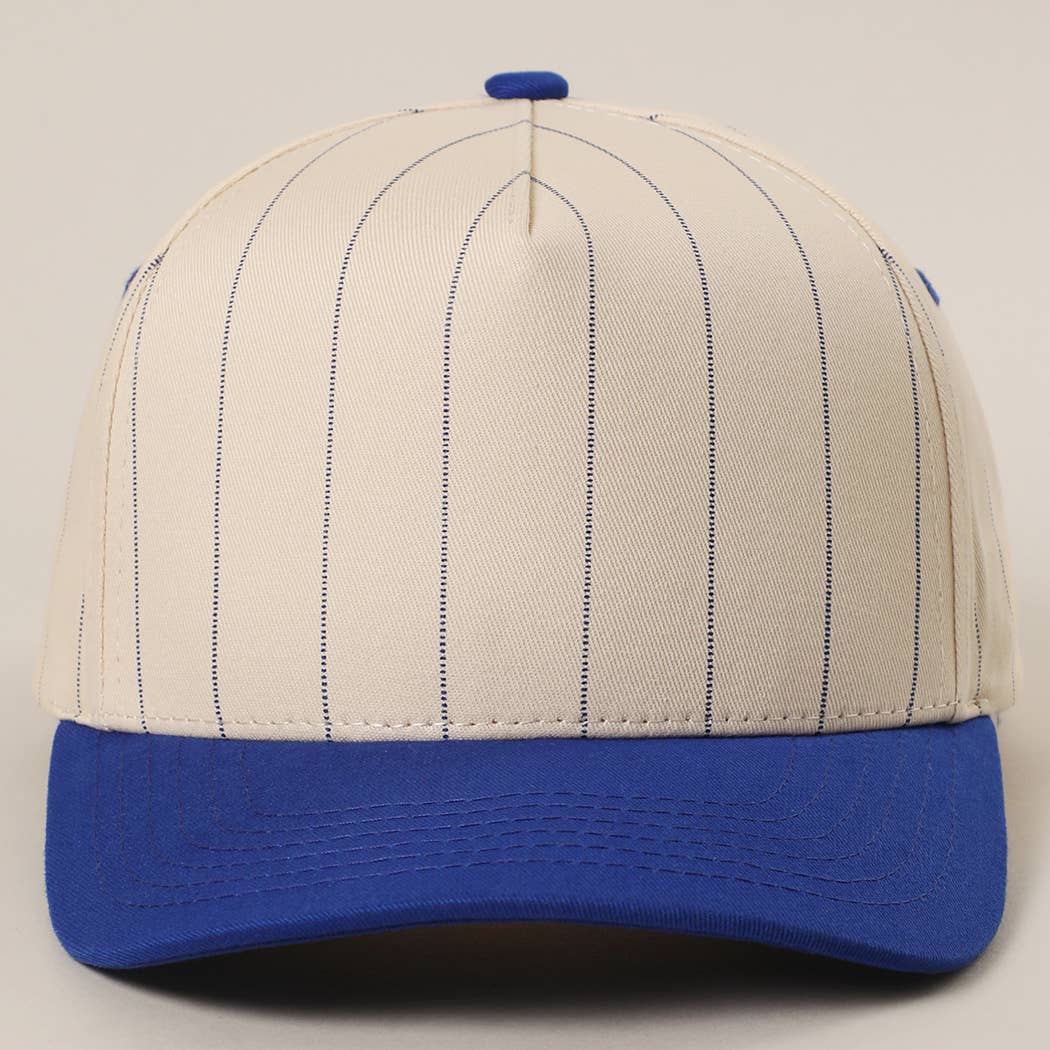 Fashion City - Wholesale Trucker Hat - Unisex - Two-Tone Pinstripe Canvas Trucker Hat6