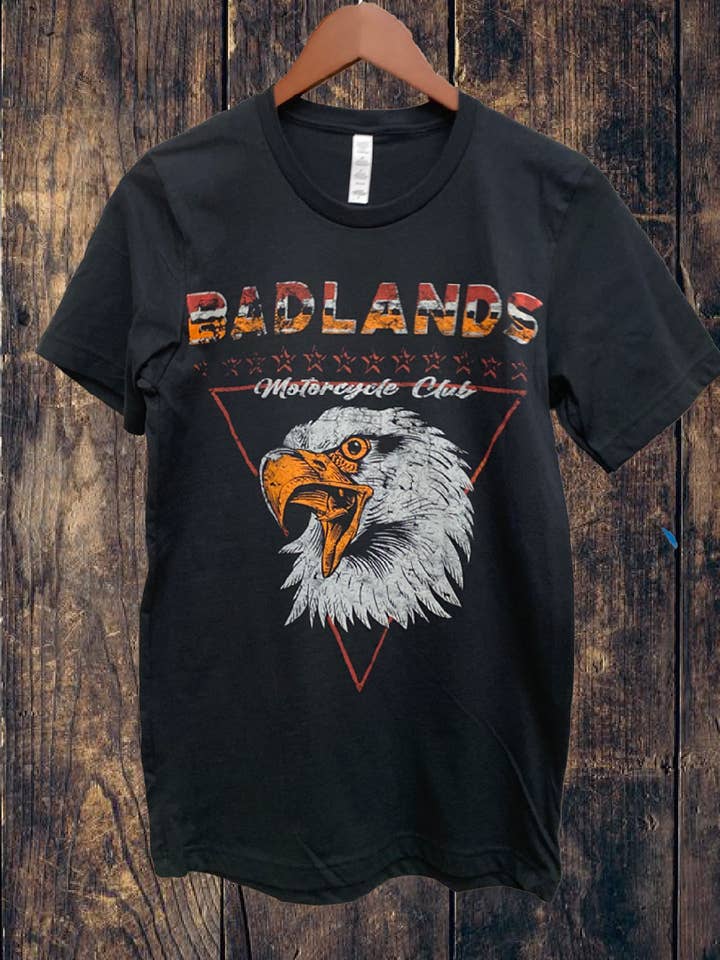 Badlands Motorcycle Club 1980's unisex T-Shirt for wholesale by Country Deep Apparel
