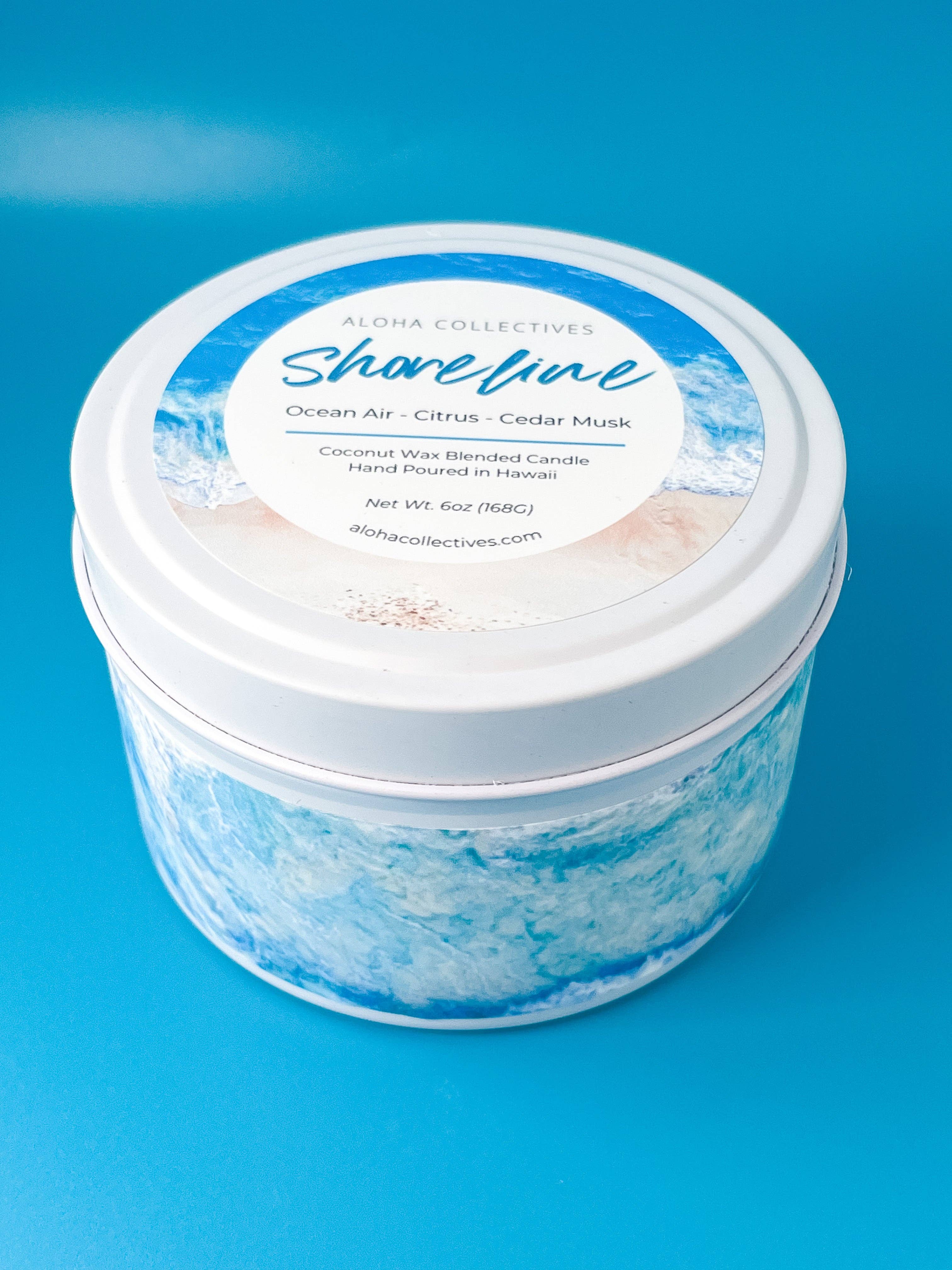 Aloha Collectives - Vente Bougies de voyage - Bougie Shoreline, 6 oz