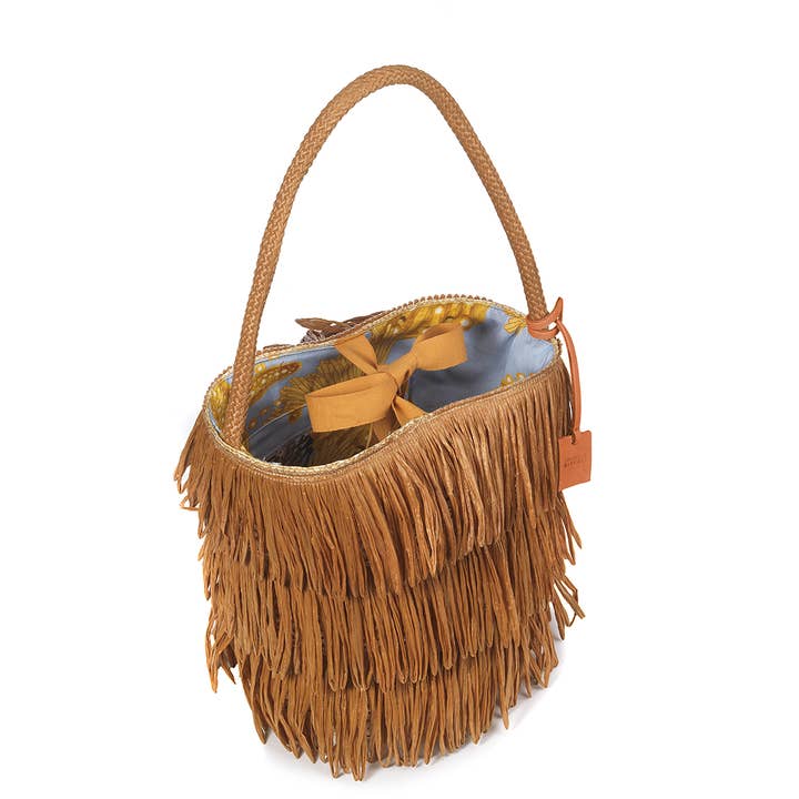 EMANUELA BIFFOLI FIRENZE - Vendita all'ingrosso Borsa con manico - Donna - BORSA PAGLIA "PORTOFINO" FRANGE BISCOTTO