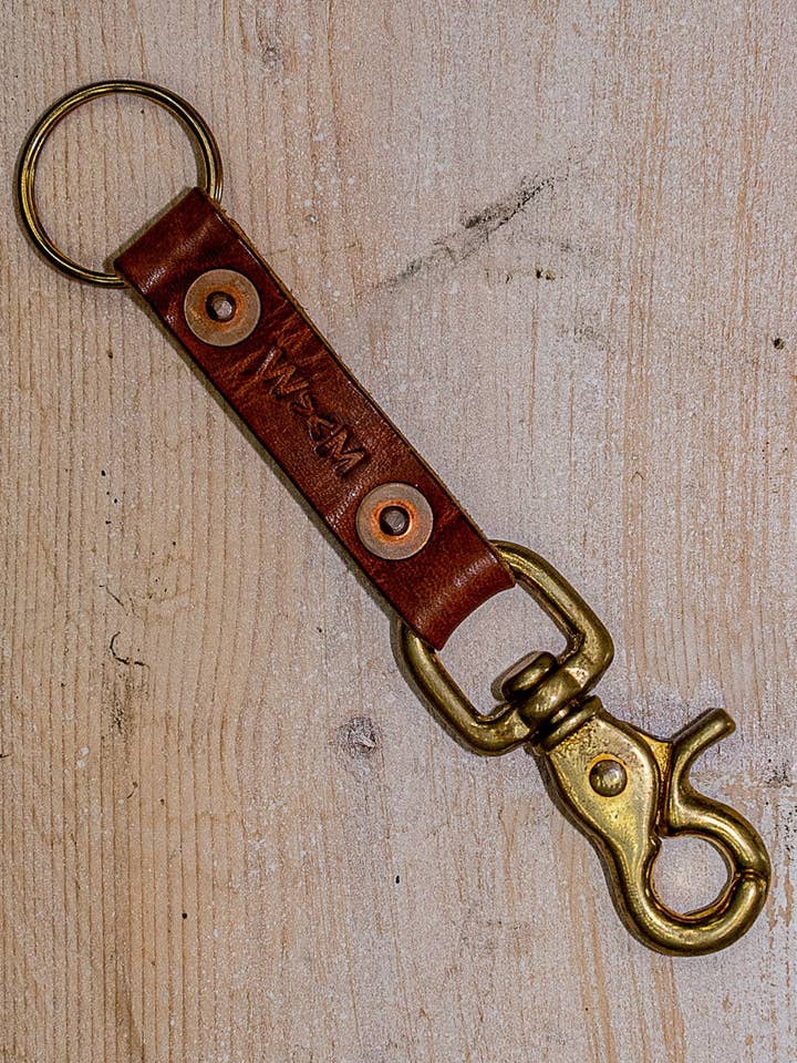 Key Clip Tan | Horween Leather for wholesale by WiesMade