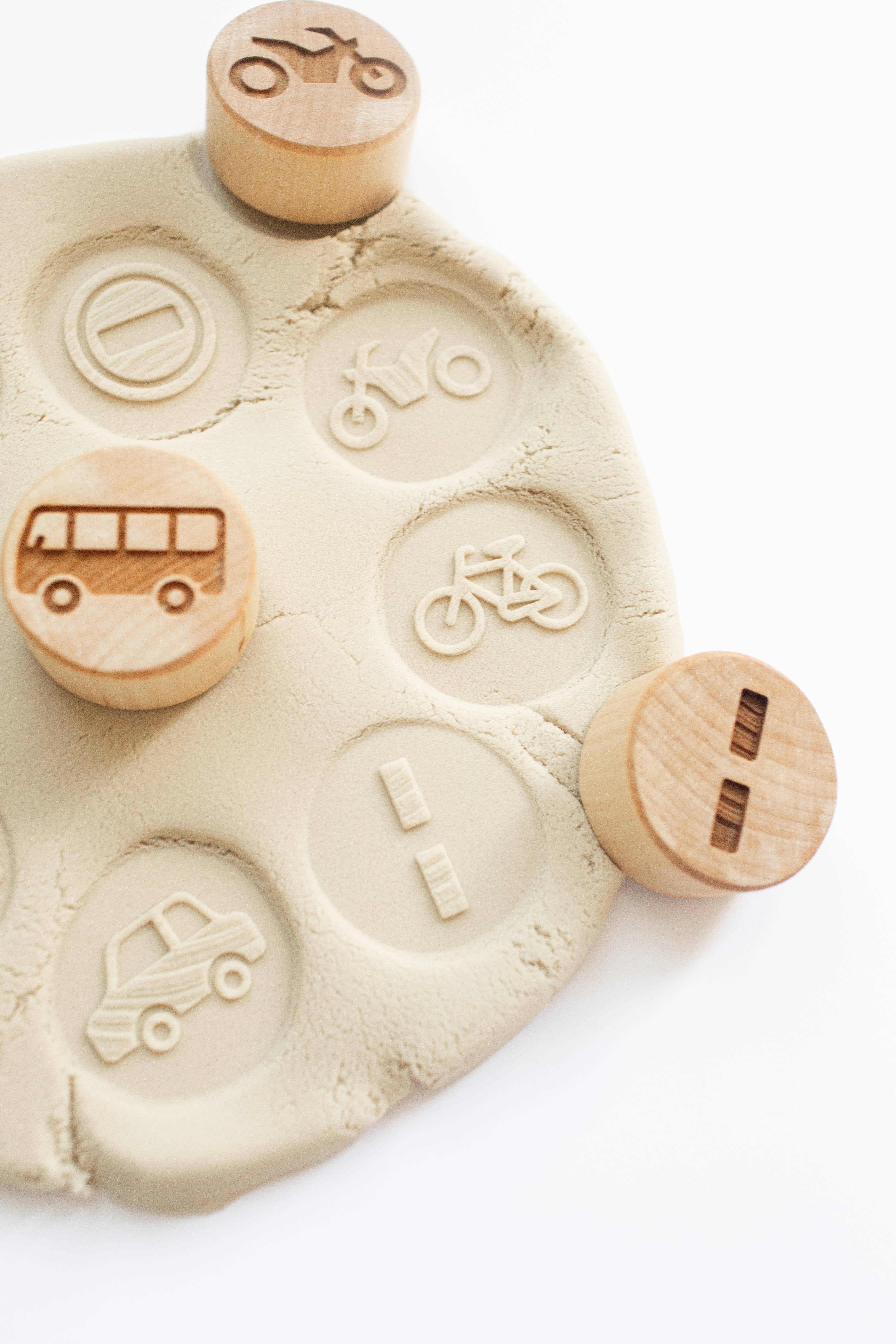 Studio de Rijk – Engroshandel Trælegetøj - Børn – Træstempelsæt - Trafikken1