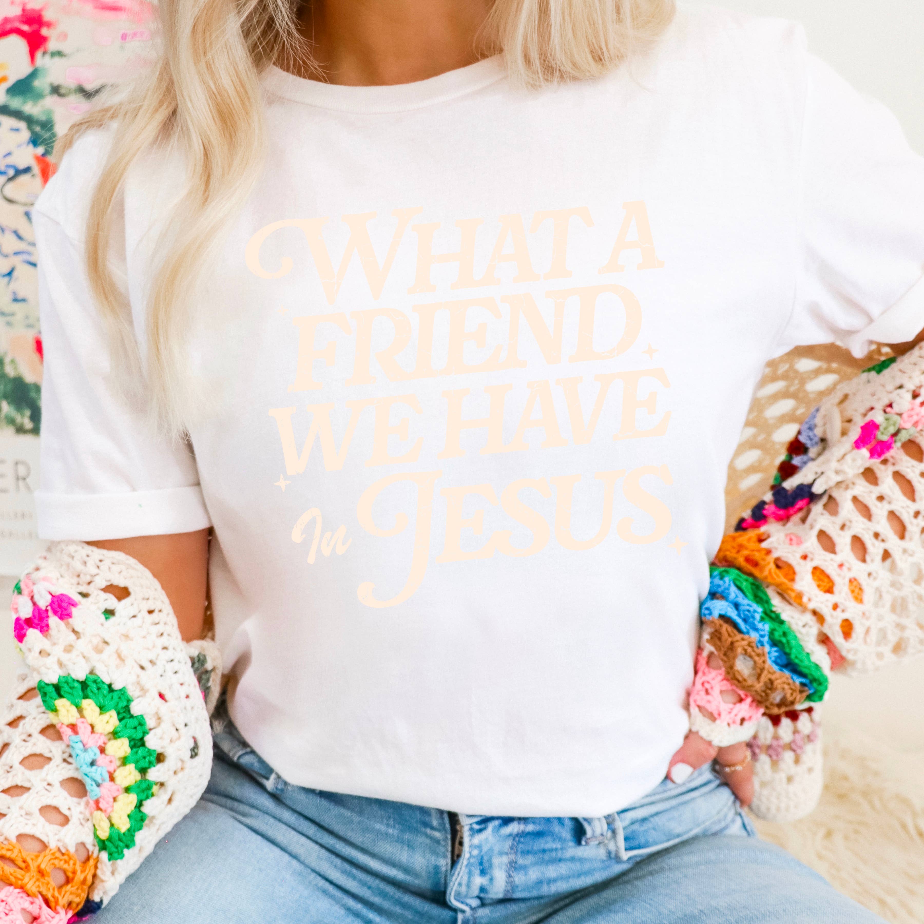 Shoppe SHC - Wholesale T-Shirt (Graphic) - Women's - What A Friend We Have In Jesus Graphic Tee |  Gildan0