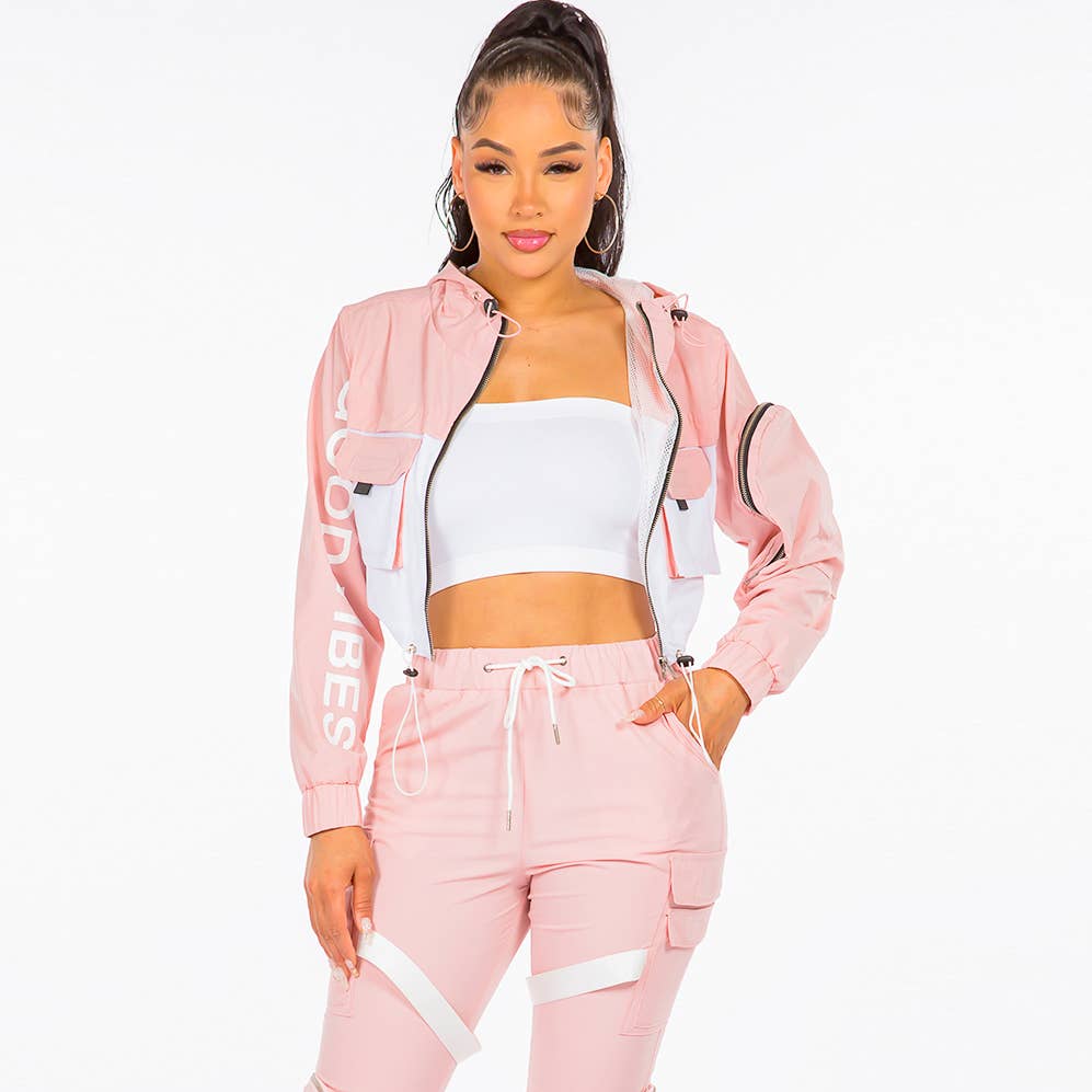 American Bazi - Wholesale Windbreaker - Women's - PLUS SIZE NYLON WINDBREAKER JACKETS-RJK5680P5