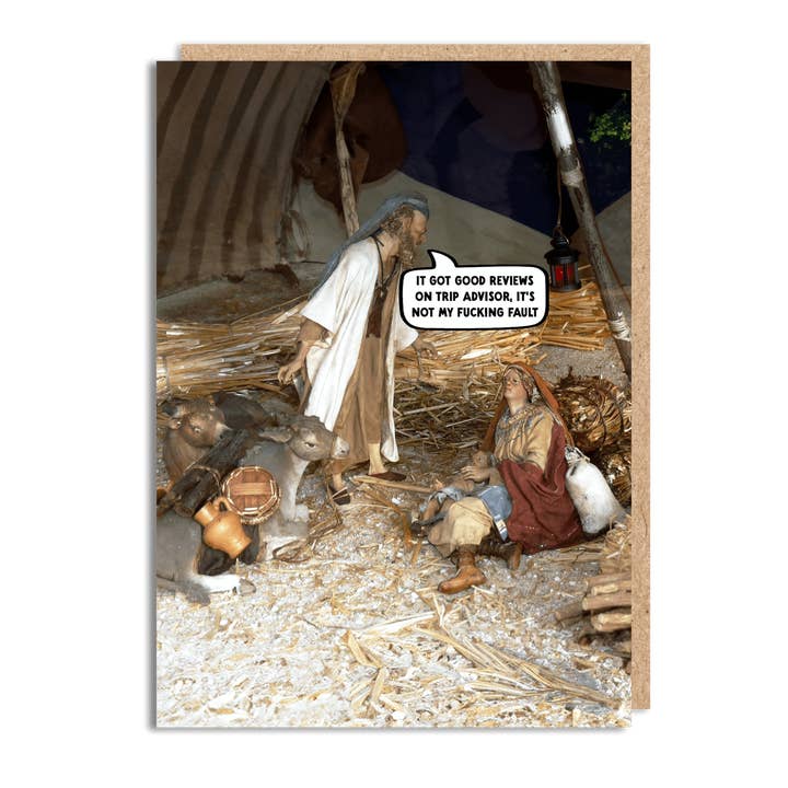 Funny Christmas Card - 'Trip Advisor Portrait' for wholesale by The Buddy Fernandez Card Company