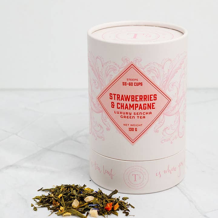 Once Upon a Tea Leaf - Wholesale Loose Tea - Strawberries & Champagne- Luxury Loose Leaf Green Tea0