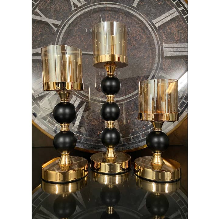 The Light Garden Collection - Wholesale Tapered Candle/Candlestick - SET OF 3 NORA CANDLESTICKS