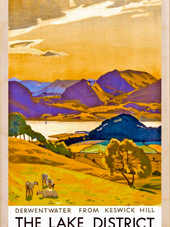 Derwentwater, The Lake District - Eco-friendly souvenirs for wholesale by THE WOODEN POSTCARD COMPANY