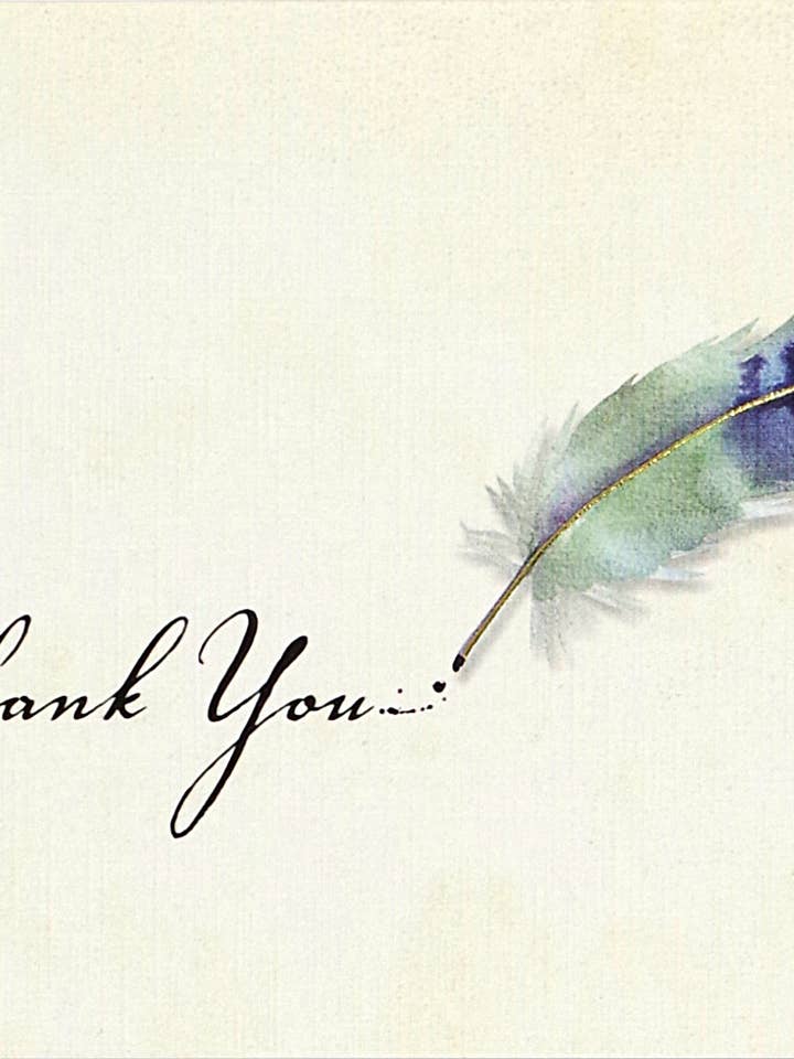 Watercolor Quill Thank You Notes for wholesale by Peter Pauper Press