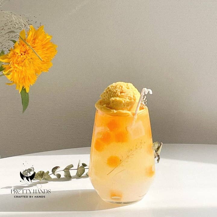 Mango-Eiscreme-Soda-Kerze | Handgemachte Kerze | Getränkekerze für den Großhandel von Pretty Hands