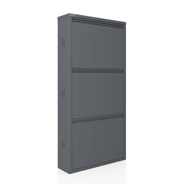 CEHA USA – wholesale Shoe rack – Antibacterial 3 Tier metal shoe cabinet side holes