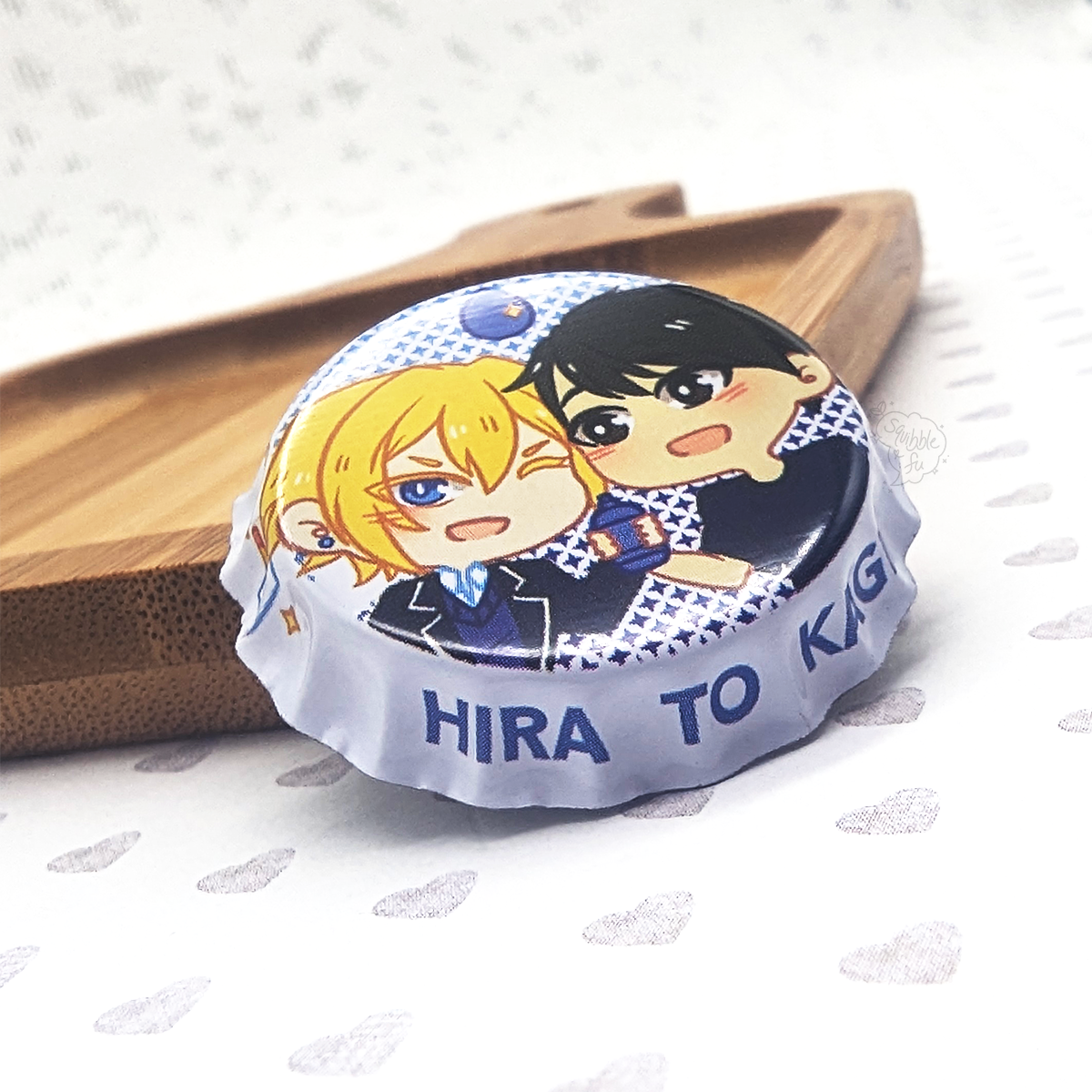 squibblefu - Wholesale Lapel Pin/Button - Pocari Sweet | Hirano to Kagiura | Bottle Cap Pin-back Button16