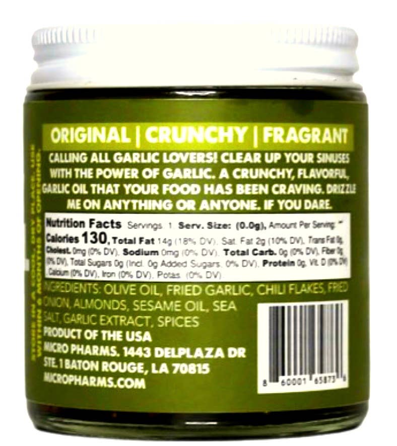 Micro Pharms - Wholesale Olive Oil - Micro Pharms Crunchy Garlic Oil2