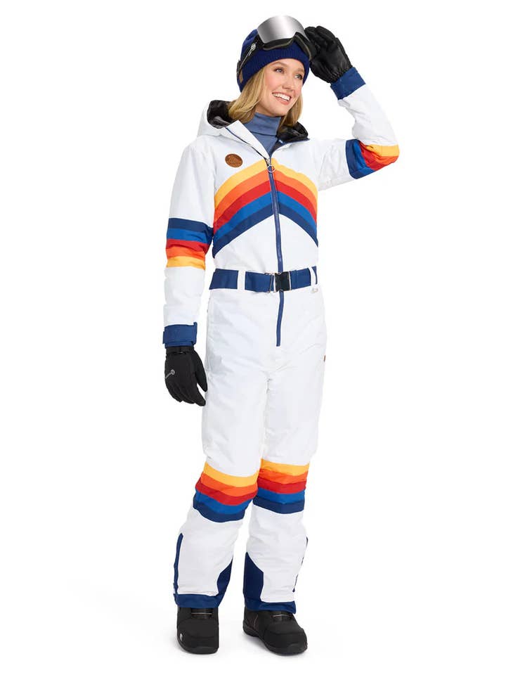 Tipsy Elves - Wholesale Ski Suit - Women's - Women's Colorpop Powder Snow Suit - Retro Stripe Ski Suit