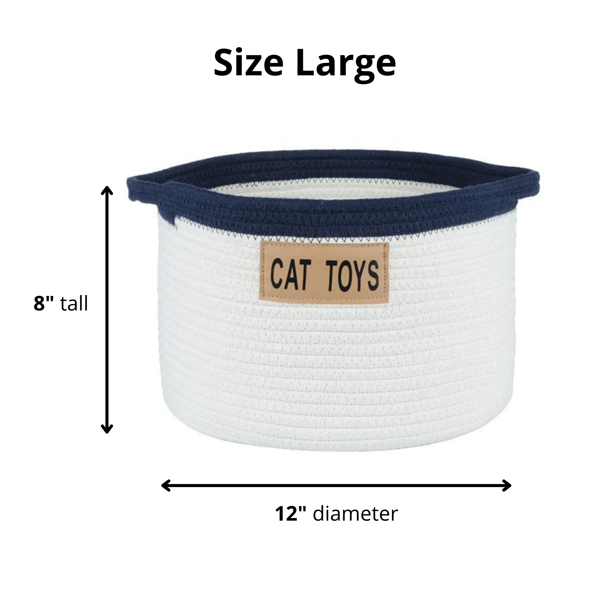 Midlee Designs - Wholesale Basket - Midlee Cat Toy Rope Cotton Basket (Large)11