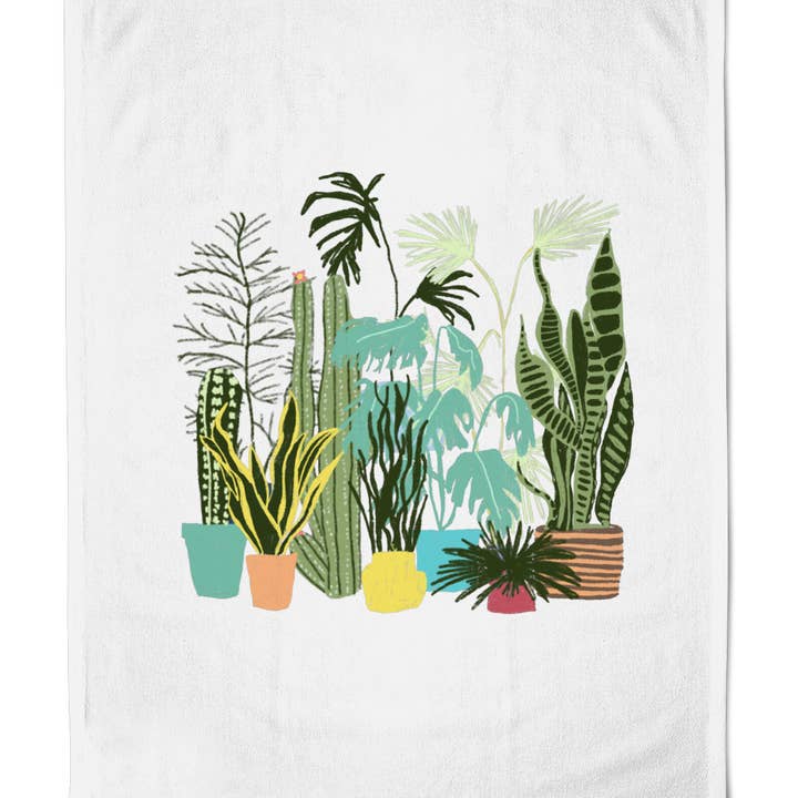 Plantes - Torchons en coton 48 x 70 cm pour la vente par Olive and Clive