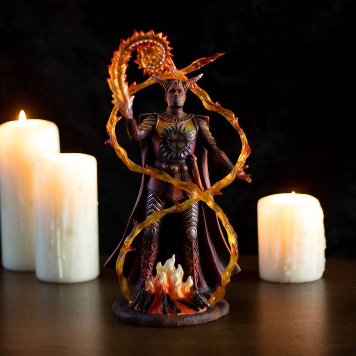 Figur „Fire Elemental Wizard“ von Anne Stokes für den Großhandel von Something Different Wholesale