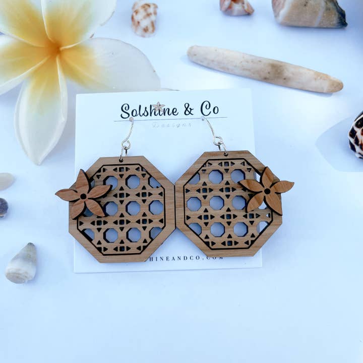 Solshine and Co - Wholesale Dangle Earrings - Cane Octagon