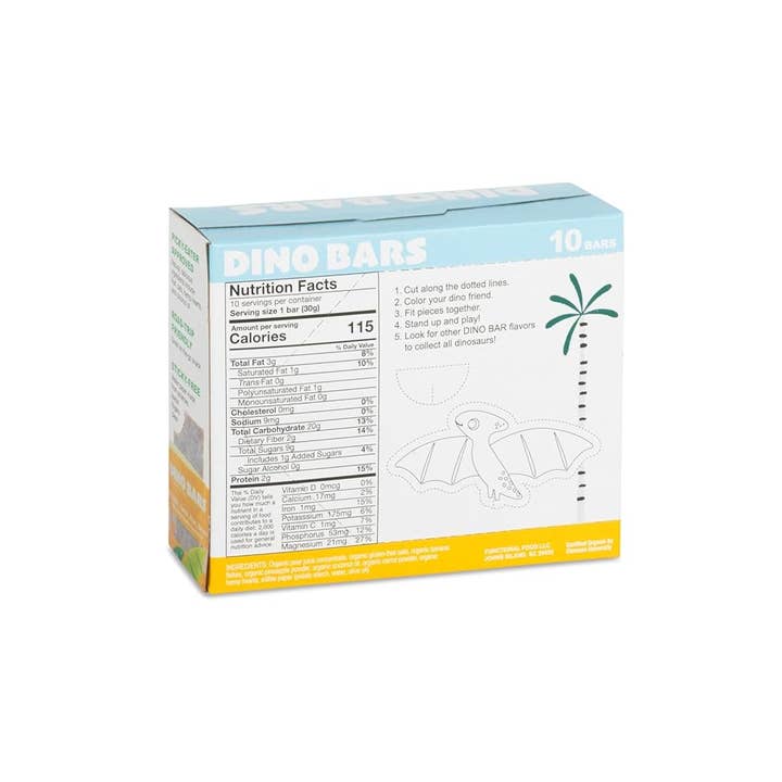 DINO BARS - Wholesale Snack Bar - DINO BARS Pineapple Carrot Bar | Retail Pack | 10 Unit2