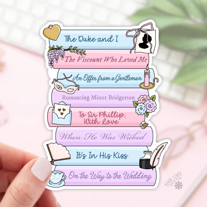 Autocolantes de Livros Bridgerton / Autocolantes Literários / Livro por atacado de Book Lover Merch Shop