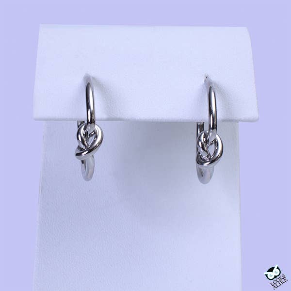 Silver Knot Station Earrings for wholesale by My Best Kept Jewelry