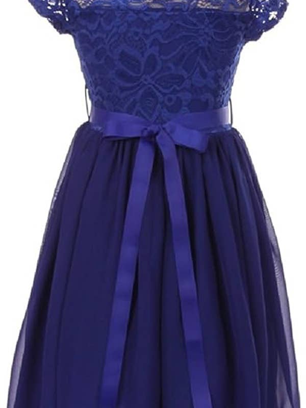 iGirlDress - Wholesale Dress - Kids - Floral Lace and Chiffon Flower Girl Dress 2-148