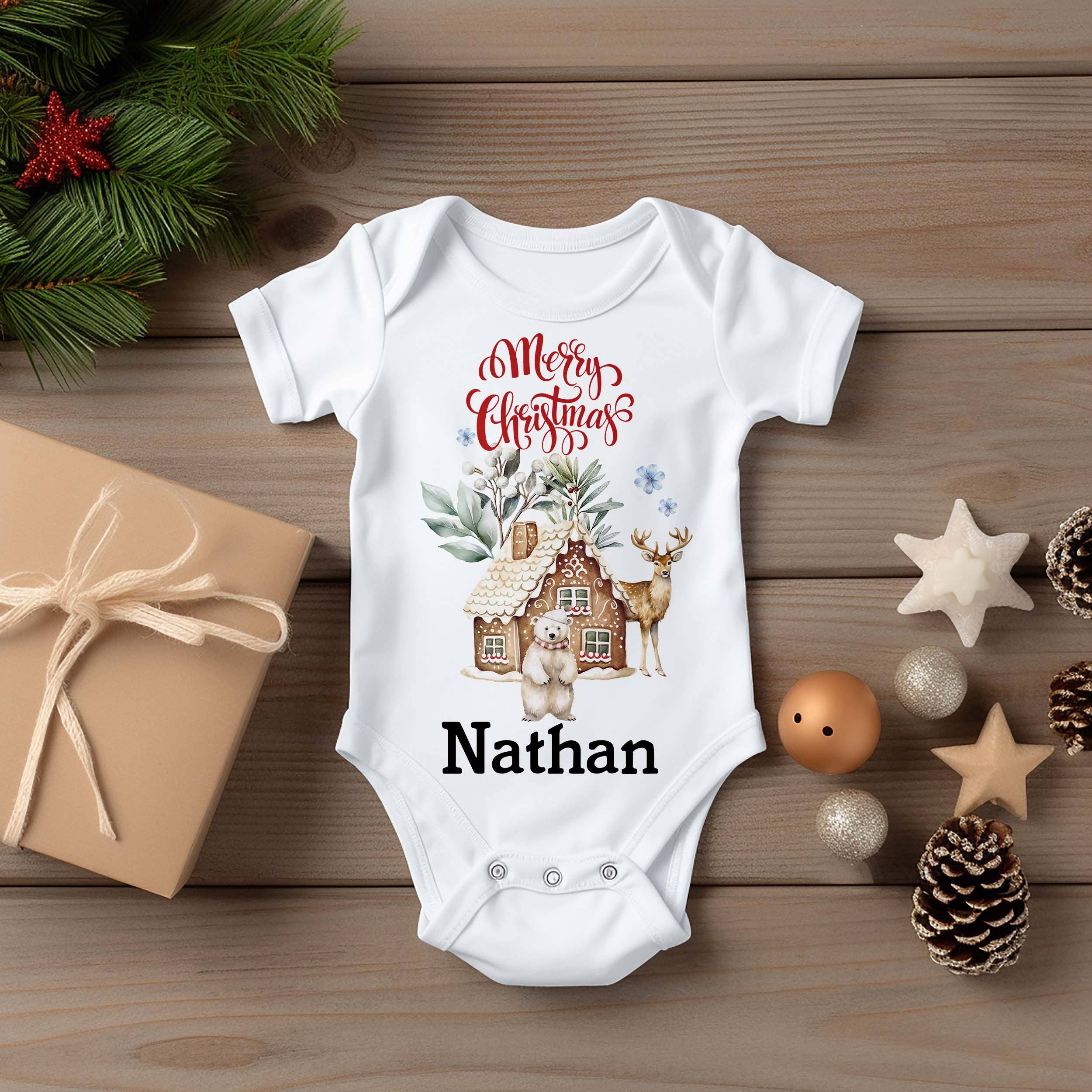 Etchey - Vente Body (sans pieds) – bébé - Combinaisons de Noël personnalisées | Nathan0
