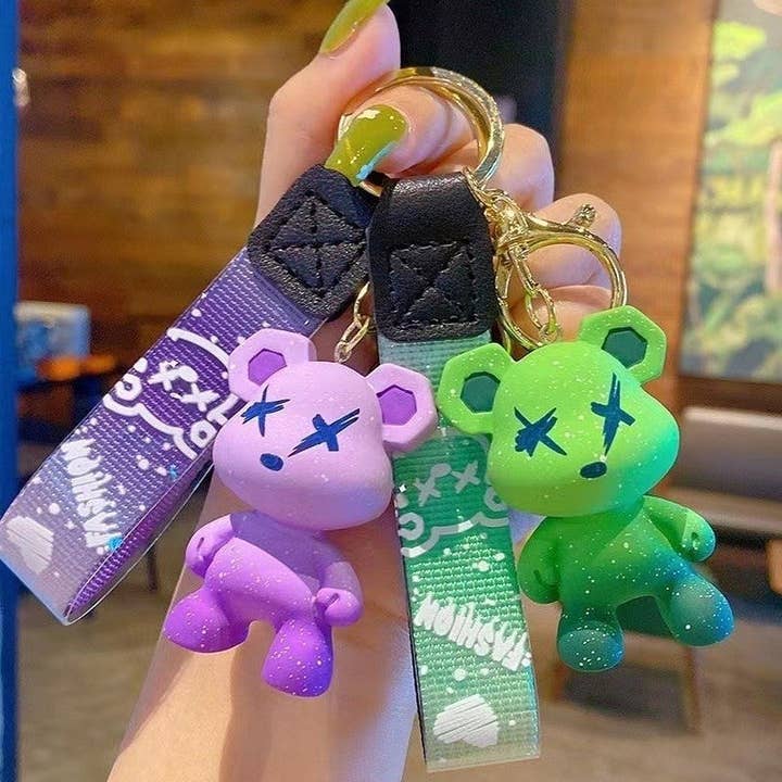 Cute Star Bear Keychain Pendant for wholesale by UZ Wholesale Store