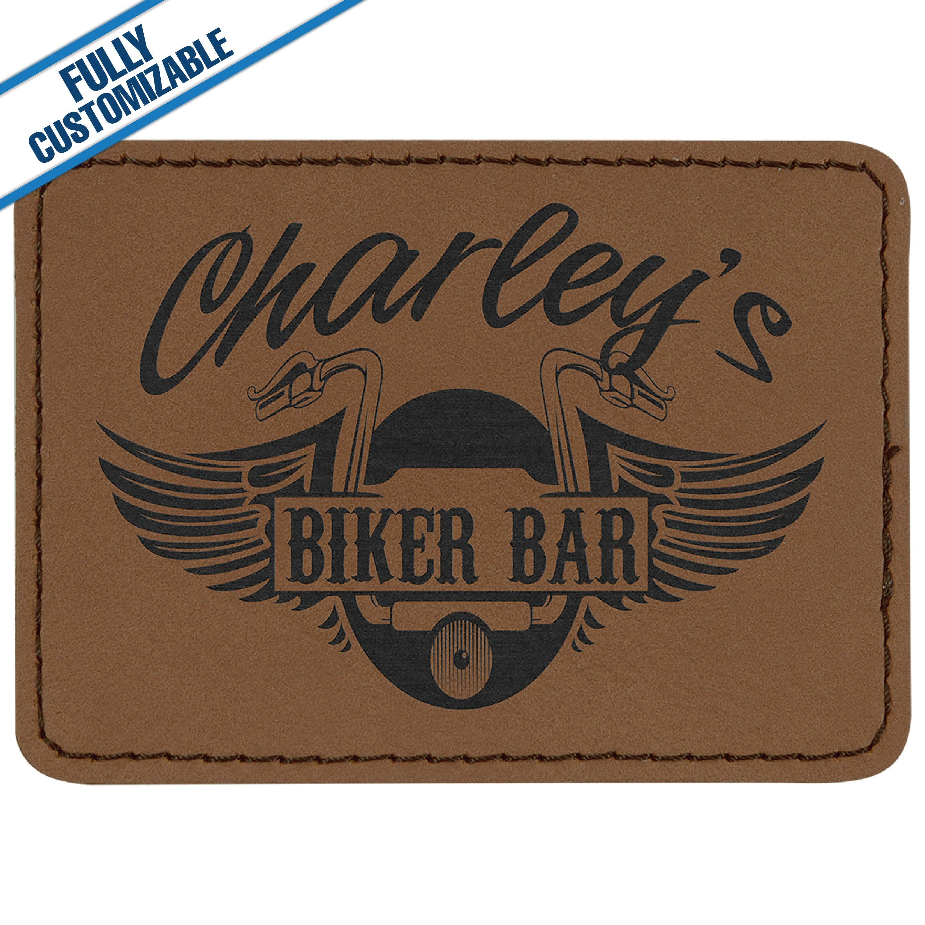 GiftWorksPlus - Wholesale Patch - Engraved Leatherette Rectangle Patch - Fully Customizable3