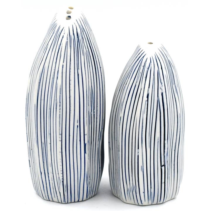 SP069W27 Seda Handcrafted Porcelain Salt and Pepper Shaker Set for wholesale by Art Floral Trading LLC