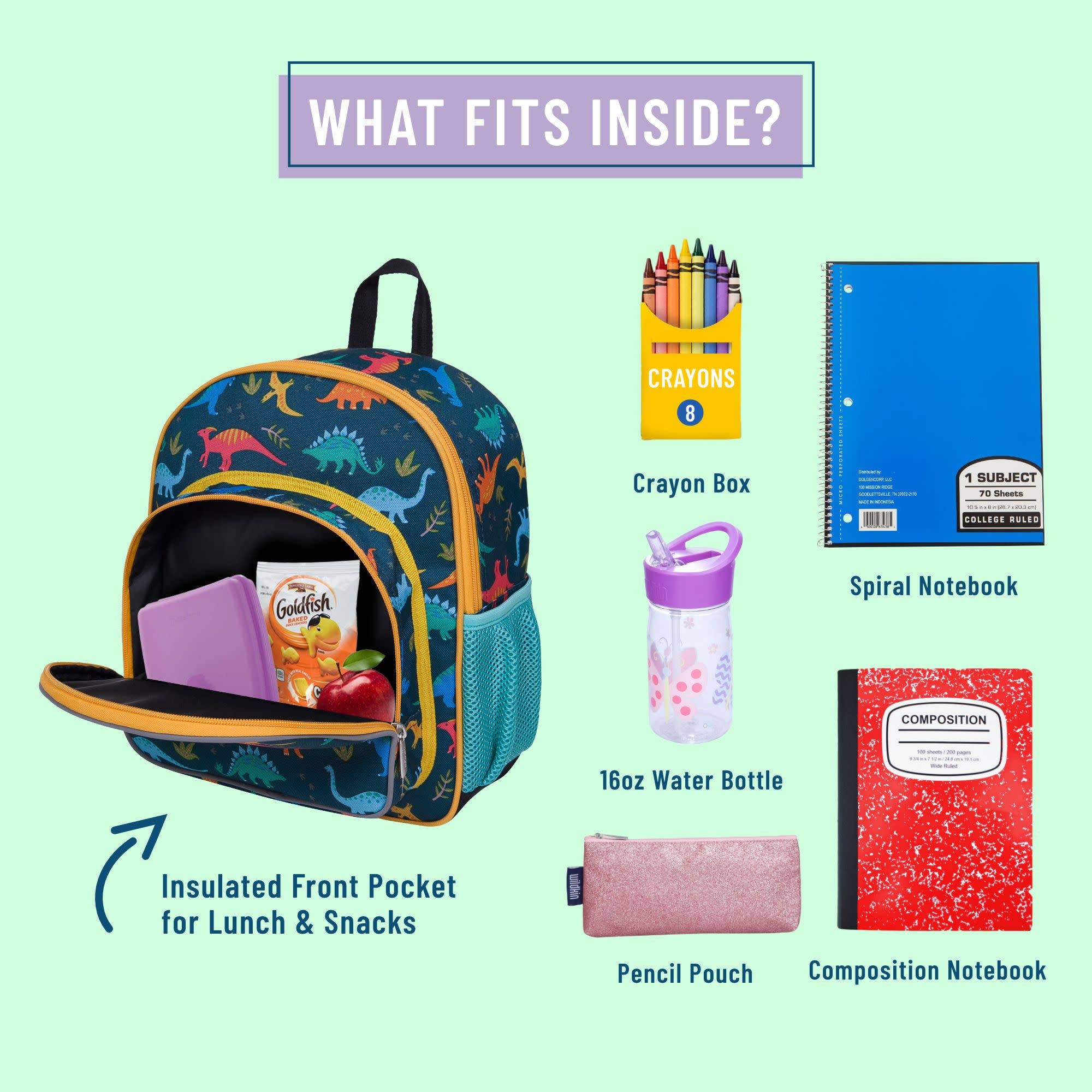 Wildkin - Venta al por mayor Mochila - Niños - Jurassic Dinosaurs Mochila - 30,5 cm7