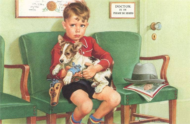 Found Image Press - Wholesale Sticker - Sticker KF-514 Boy Waiting at Vet's0