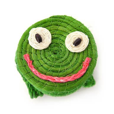 Freddy Frog Lidded mini basket for wholesale by Mbare Home + Gift