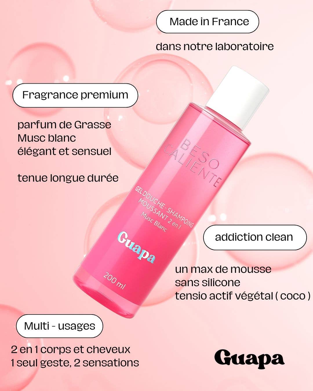 S2Z Cosmetics - Wholesale 2-in-1 Shampoo & Body Wash - 2-IN-1 FOAMING SHOWER GEL SHAMPOO – WHITE MUSK 200ML2