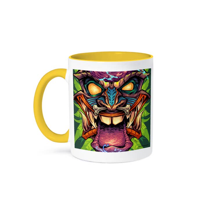 3dRose - Wholesale Coffee Mug - 3dRose, A laughing Tiki head with tongue hanging out, Mug