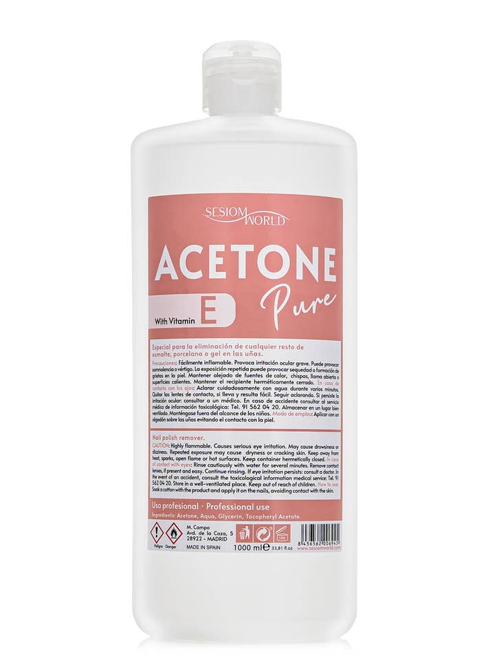 Pure acetone nail remover UV/GEL liter for wholesale by sesioMWorld - M·O·I Professional