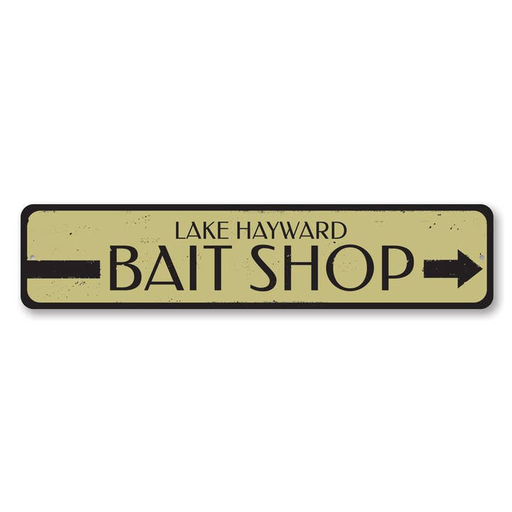 Bait Shop Directional Sign for wholesale by Lizton Sign Shop, Inc