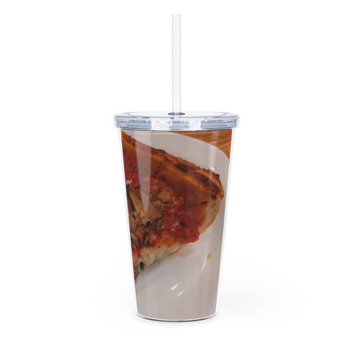Transparente Vaso de plástico para pizza en plato con pajita de venta al por mayor en Faire