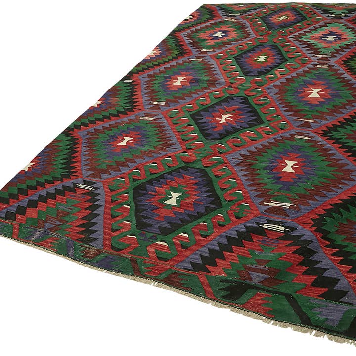 RUG N CARPET - Wholesale Area Rug - 6x12 Multicolor Oriental Kilim Rug - 459632