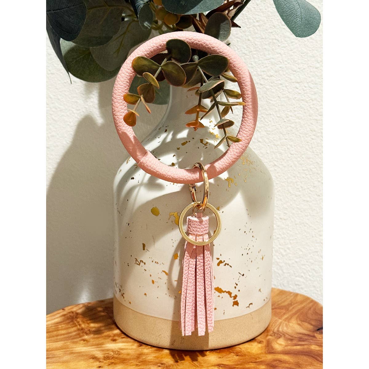 Love and Repeat – wholesale Keychain bracelet – Solid PU Leather Wristlet Bangle Key Chain4