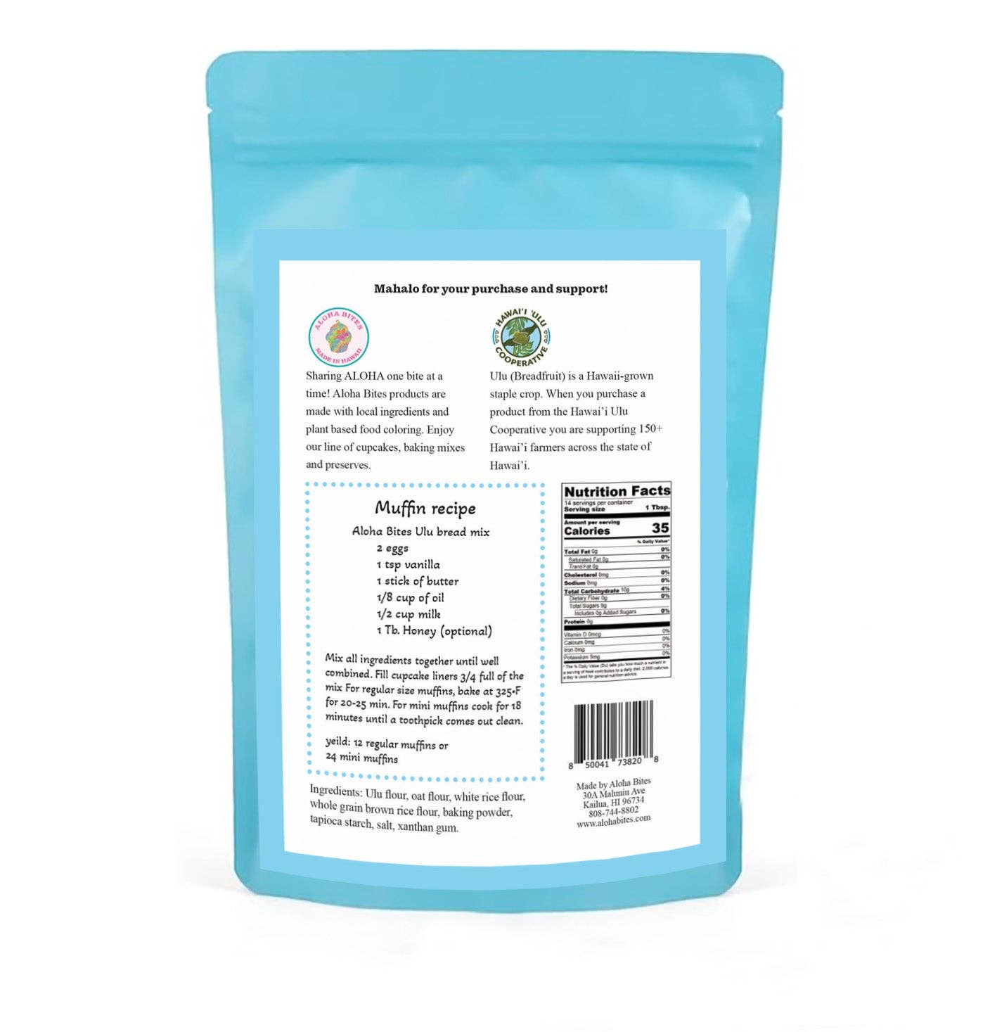 Aloha Bites - Wholesale Broodmix - (Breadfruit) ʻUlu Broodmix (GF/V)1