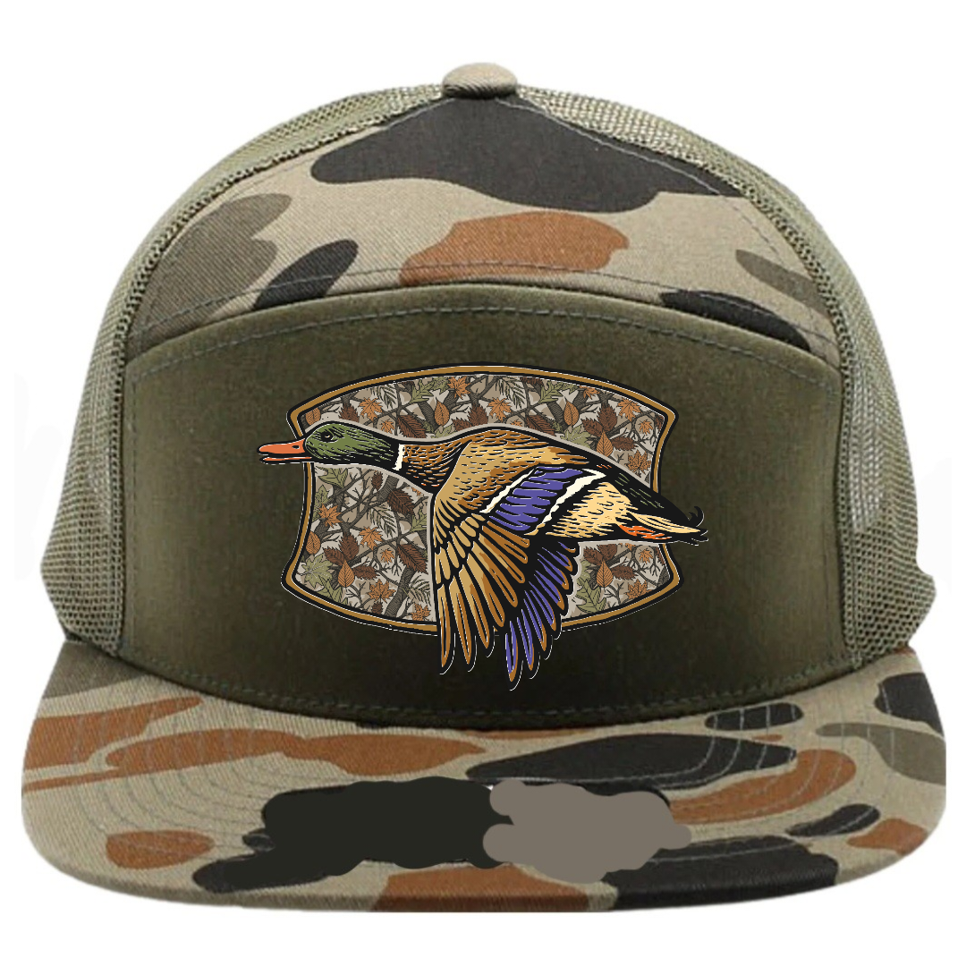 ThatsRad - Wholesale Trucker Hat - Unisex - Adult 7 Panel Camo Mallard Duck Snapback Hat 0