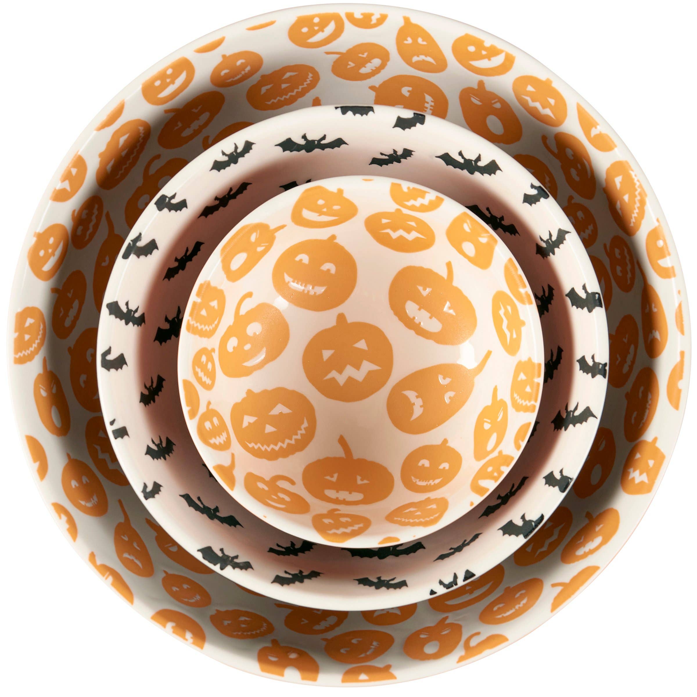 Primitives by Kathy - Wholesale Decorative Plate/Dish/Bowl - Jack O'Lantern Bowl Set1