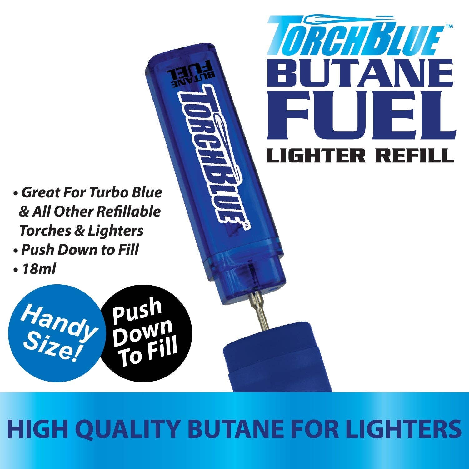 Torch Blue – Engroshandel Lighter – Torch Blue butan påfyldning til lighter 18 ml – 12 stk. pr. display4