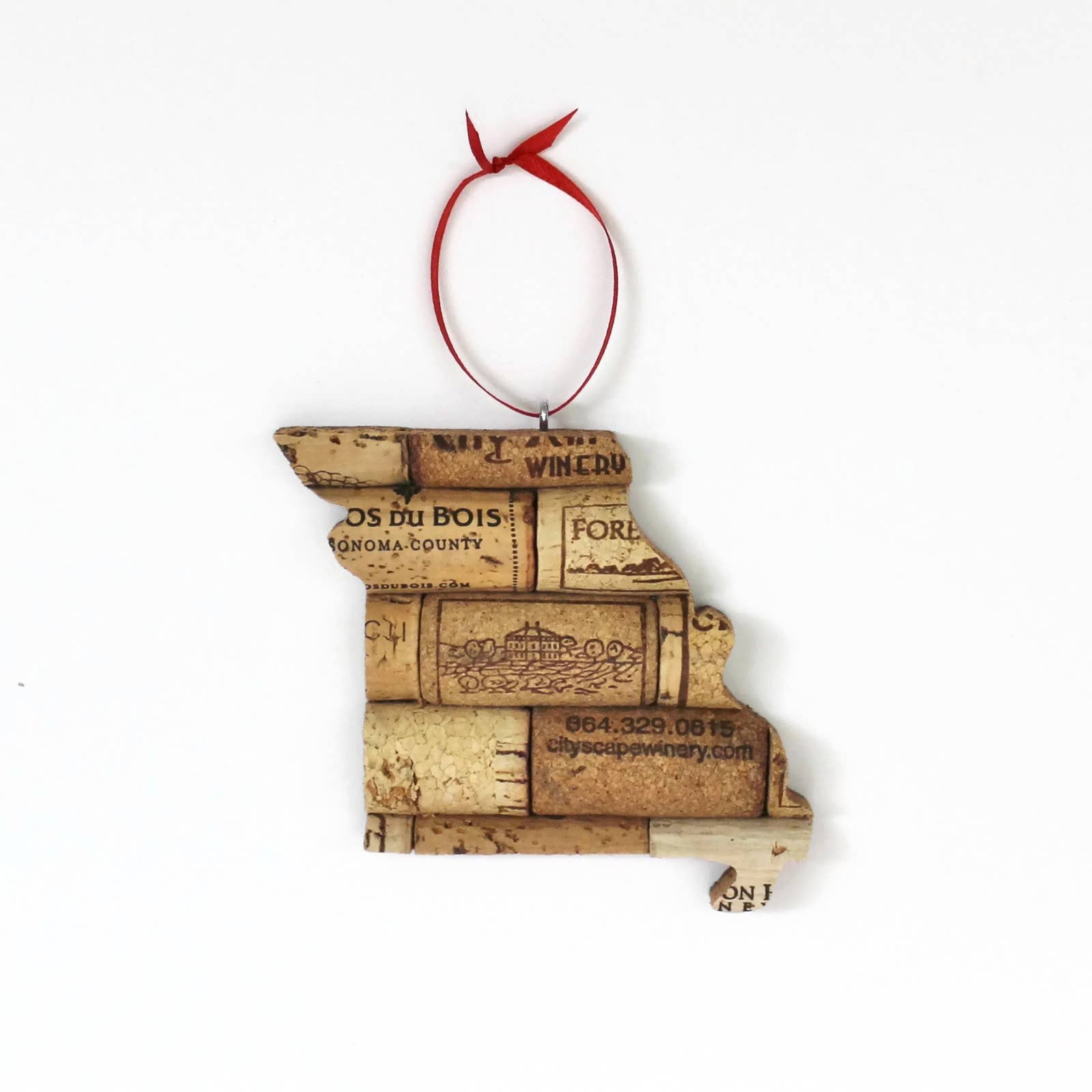 Desert Coastal Studios - Wholesale Ornament - Pick Your State Wine Cork Ornament - Gift for Wine Lover36