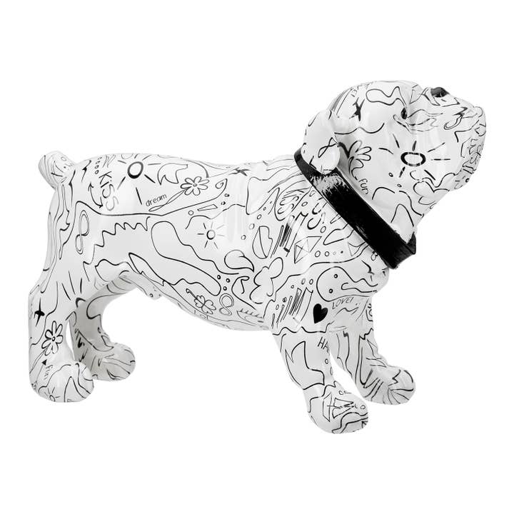 Modern style dog figure, white H.21 cm for wholesale on Faire2