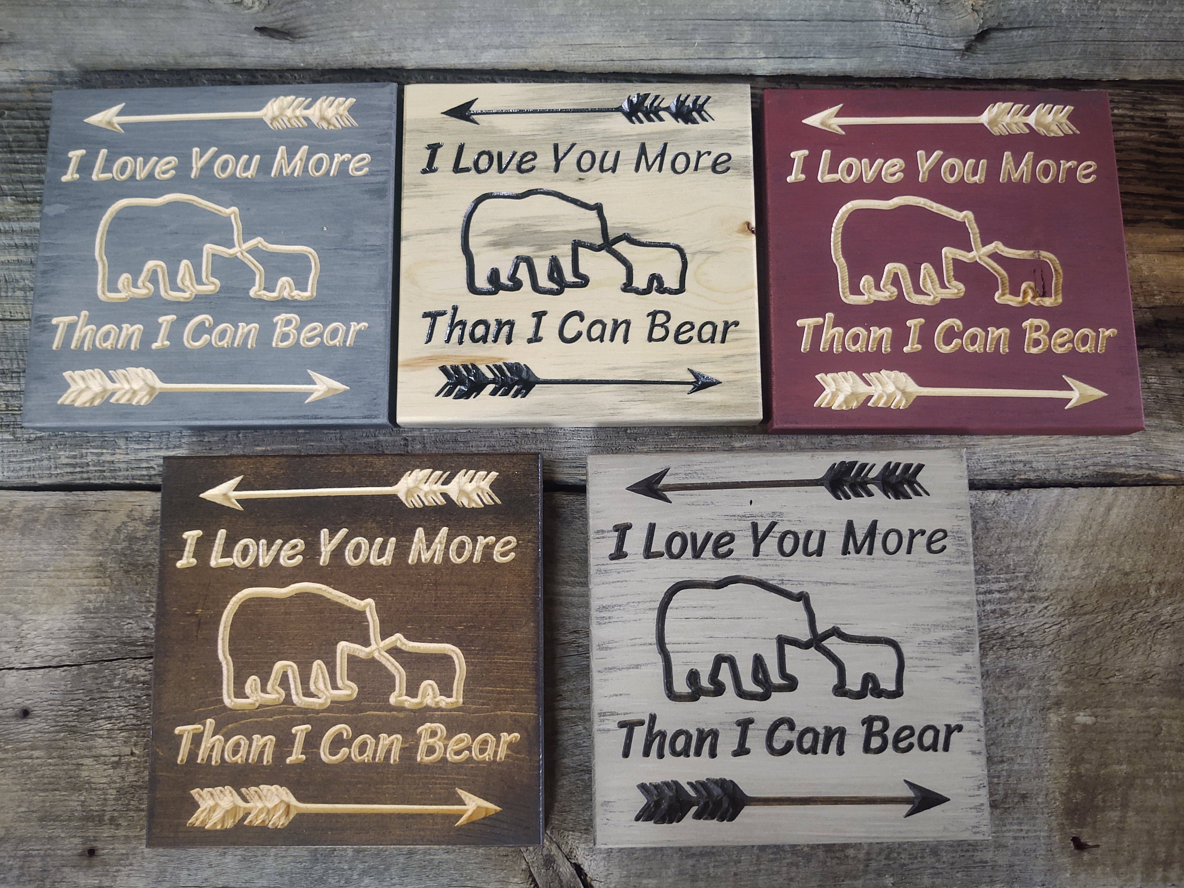 Knotty Pine Woodworks – Großhandel Schilder – Liebesbär 8"1