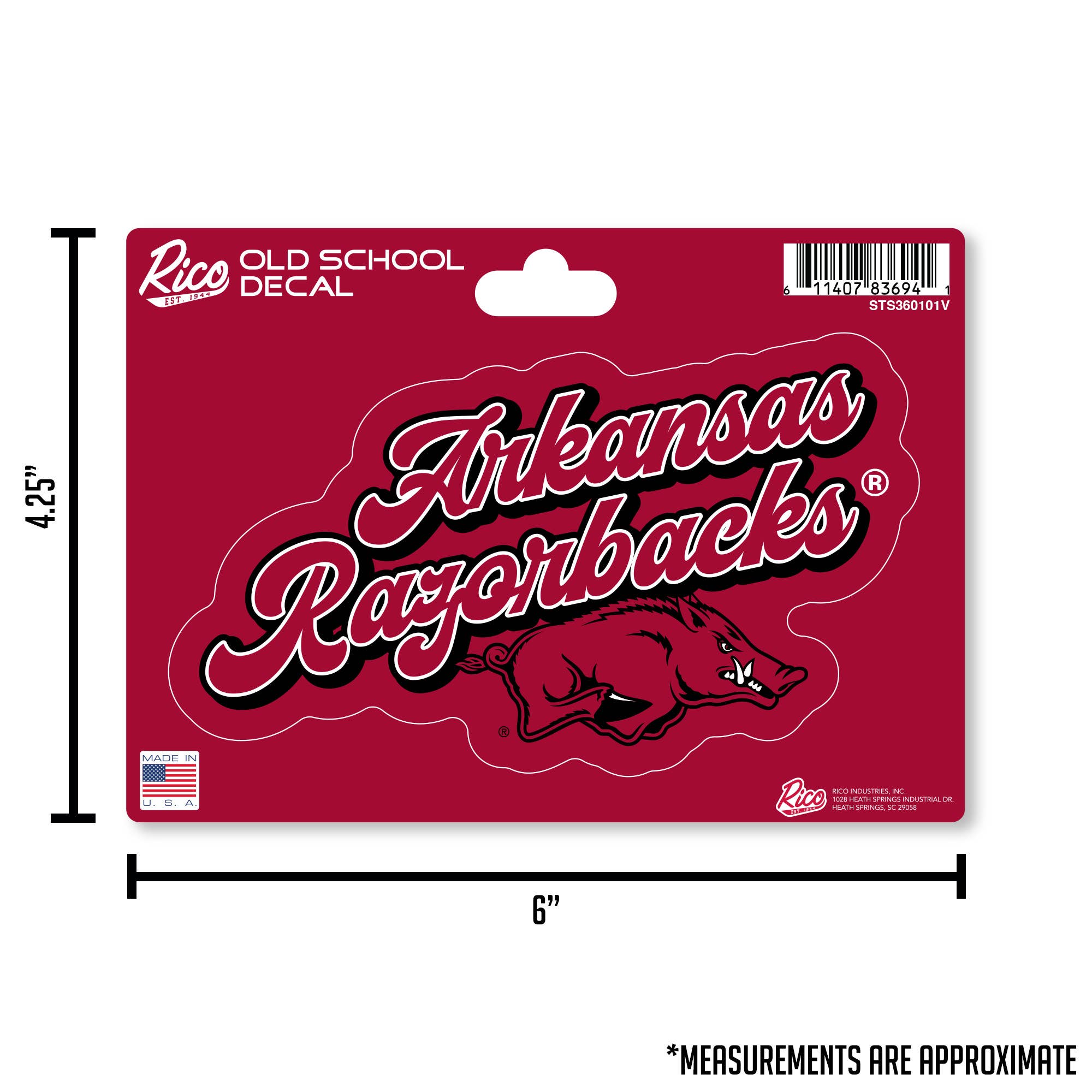 Rico Industries - Wholesale Car Decorative Charm - Unisex - NCAA  South Carolina Gamecocks Vintage Look 4" X 6" Decal5